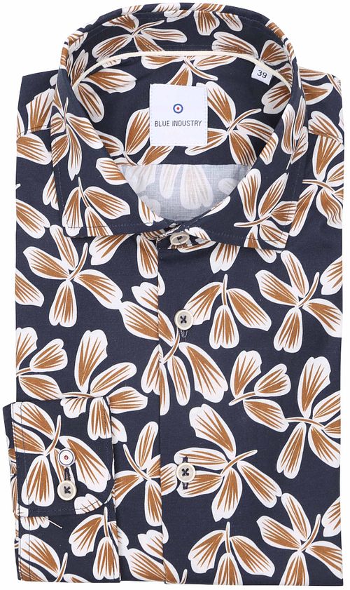 Blue Industry Skjorte Med Mørkeblåt Print Product