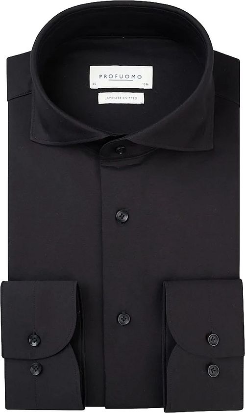 Profuomo Japanese Knitted Overhemd Zwart Product