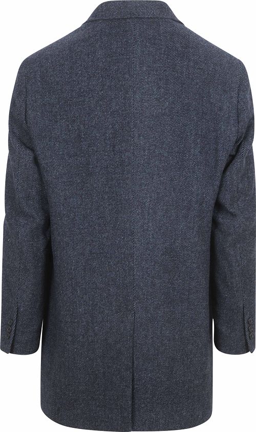 Suitable płaszcz z wełny twill w kolorze ciemnogranatowym Product / Achterkant