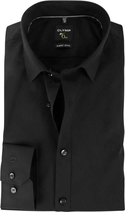 OLYMP No'6 six Super Slim Fit Overhemd Zwart Product