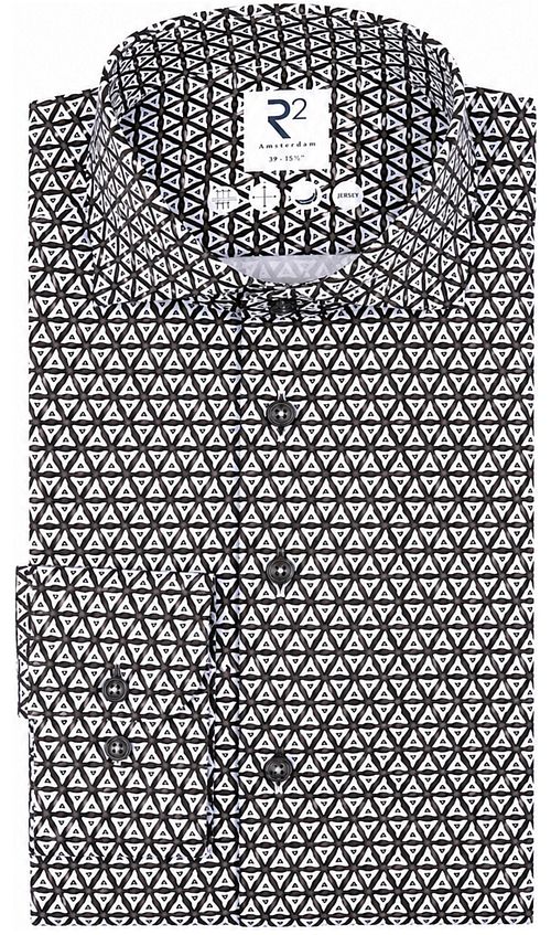 R2 Chemise Single Jersey Triangle Marron
