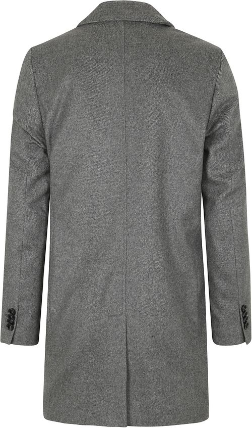 Suitable Manteau K150 Mix Laine Gris Product / Achterkant