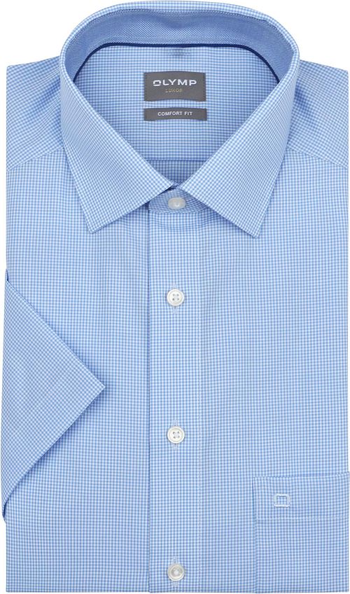 Camisa OLYMP Luxor de manga corta a cuadros azul Product
