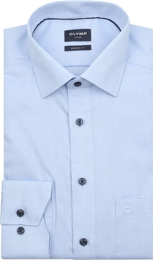 Olymp Chemise Luxor Twill Diamant Bleu Clair Product