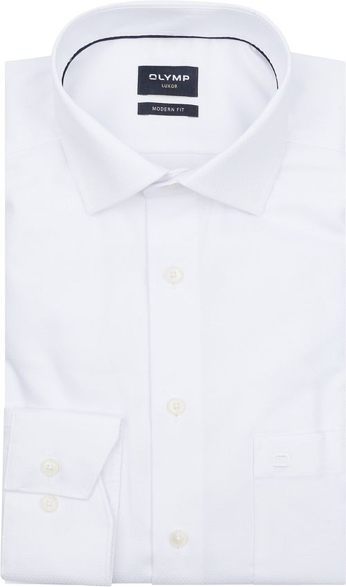 Olymp Luxor Shirt Diamond Structure White Product
