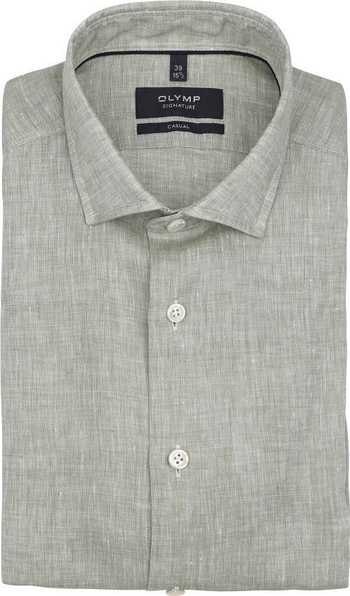 Olymp Chemise Signature De Lin Vert Clair Product