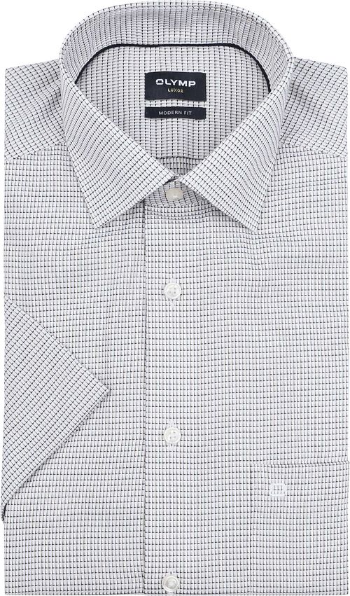 Olymp Luxor Short Sleeve Overhemd Print Nougat Product