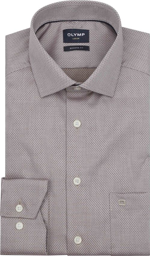 Olymp Luxor Skjorta Diamond Structure Brun Product