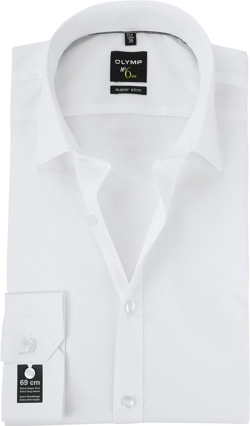 OLYMP No'6 six Skinny Fit Hemd Wit Extra Lange Mouwen Product