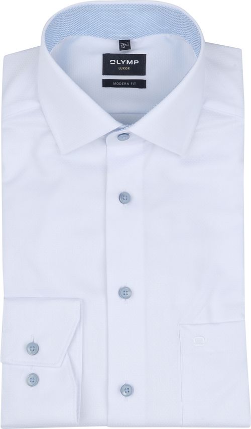 Olymp Luxor Skjorte Diamond Structure Hvit Product