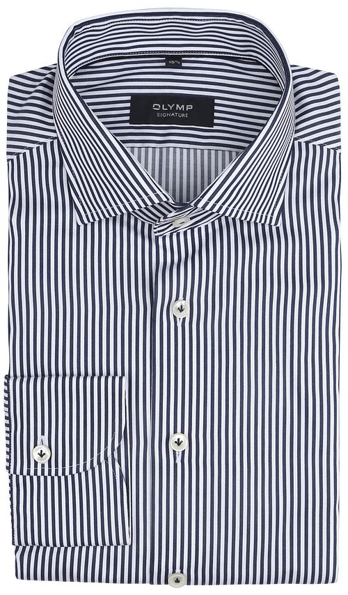 Camisa OLYMP Signature a rayas azul Product