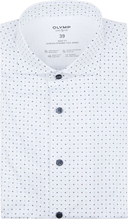 OLYMP Chemise Level 5 Stretch Imprimé Blanc Product
