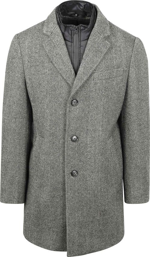 Cappotto in lana pepita Suitable Pepper Grey Product