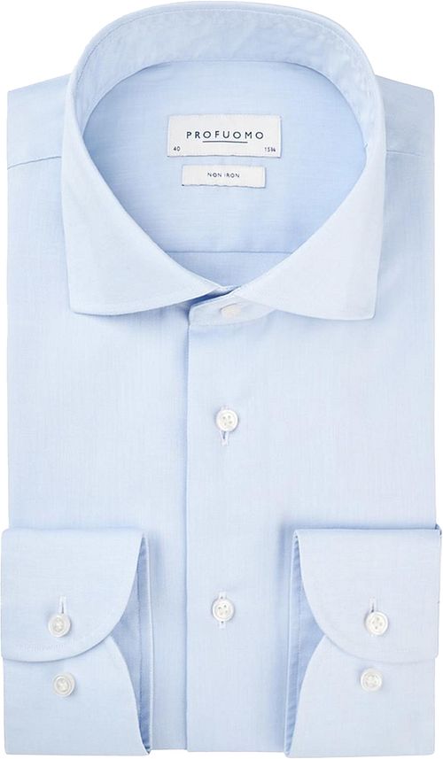 Camisa Profuomo de manga extra larga con cuello cutaway en azul claro Product