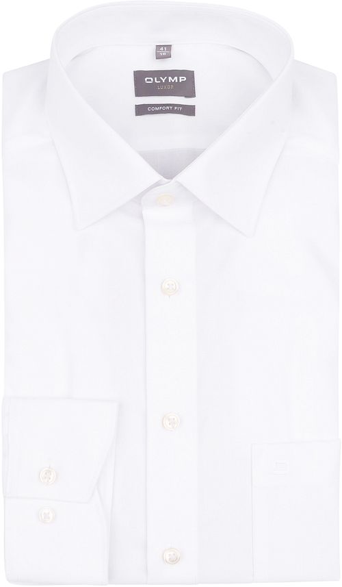 OLYMP Luxor Strijkvrij Shirt Comfort Fit Wit Product