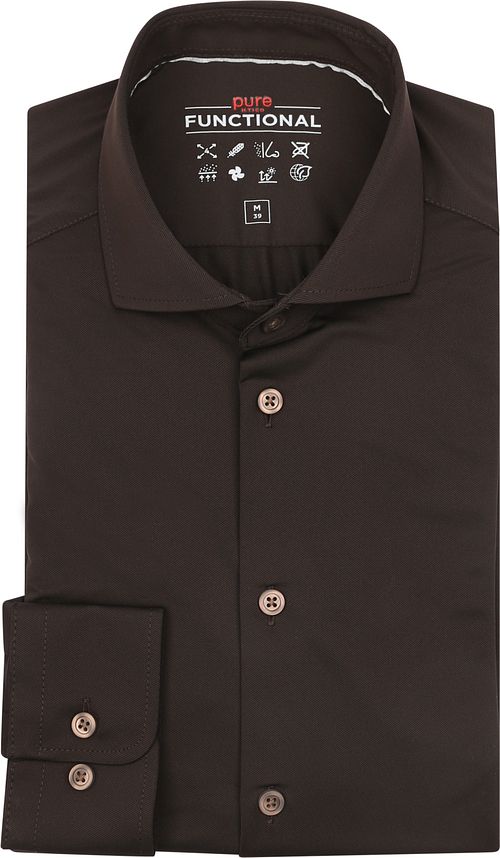 Pure The Functional Shirt Donkerbruin Product / Detail
