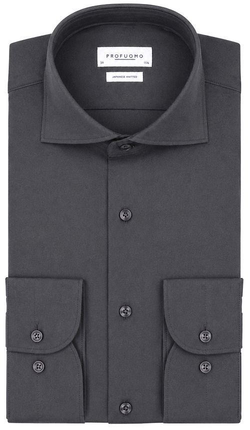 Profuomo Japanese Knitted Shirt Anthracite