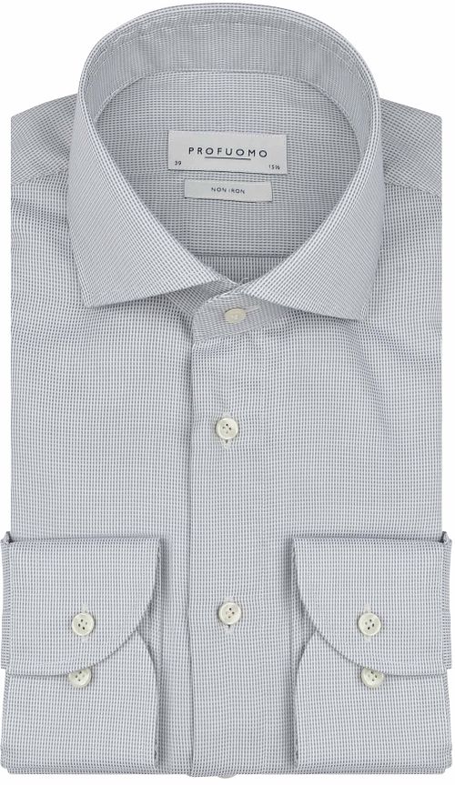 Camisa Dobby con estampado Profuomo en verde claro Product