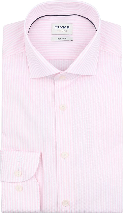 OLYMP Level 5 Luxury Stripe Camisa Elegante Rosa Product