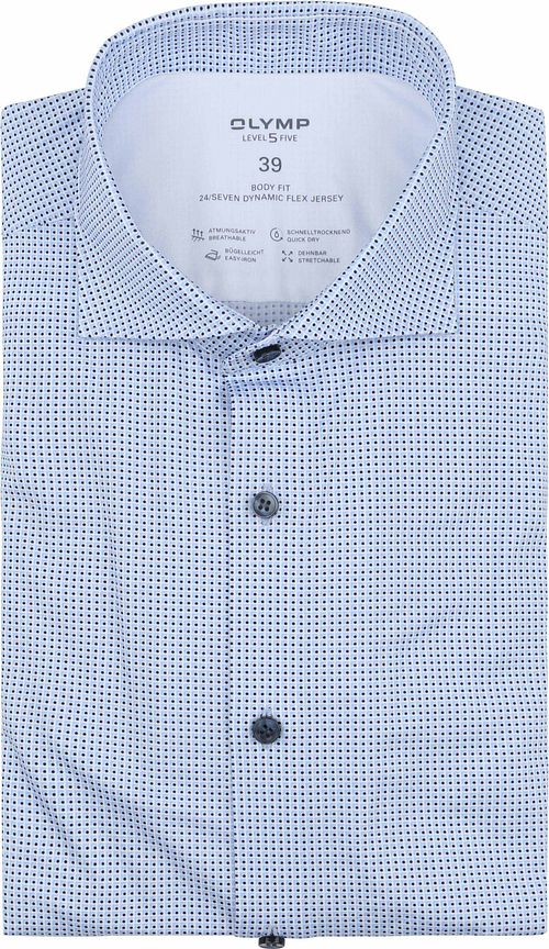 OLYMP Chemise Level 5 Stretch Extra Long Sleeves Impression Bleu Product