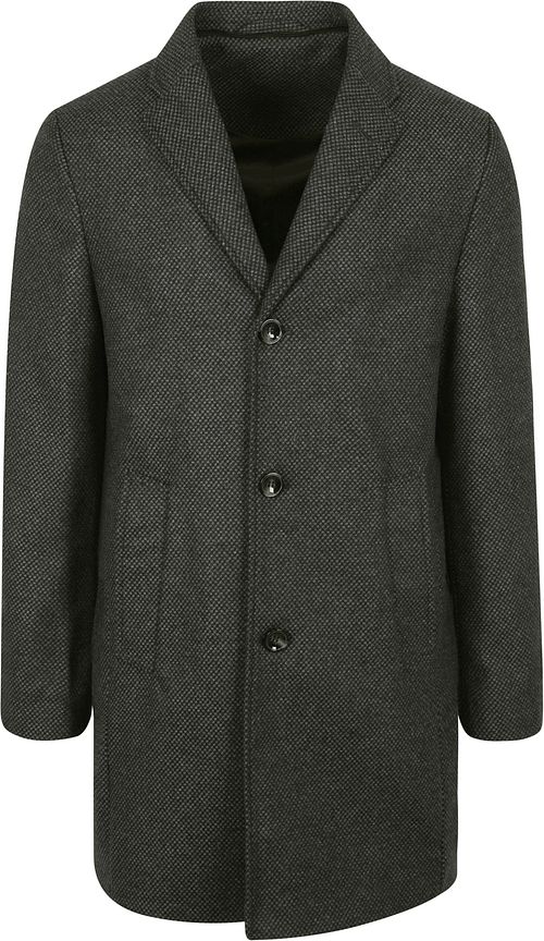 Suitable Manteau K150 Mix Laine à Carreaux Vert foncé Product