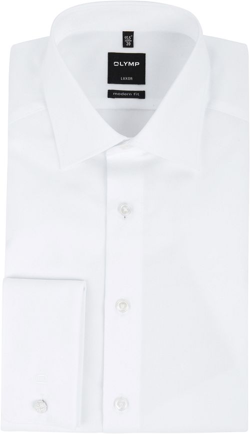OLYMP Luxor Hemd Modern Fit Doppelmanschette Weiß Product