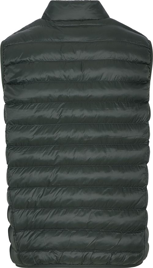 Suitable Vattert Vest Mørkegrønn