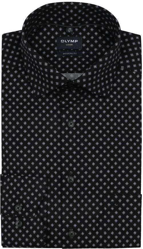 Olymp Chemise Luxor Impression Noir Product