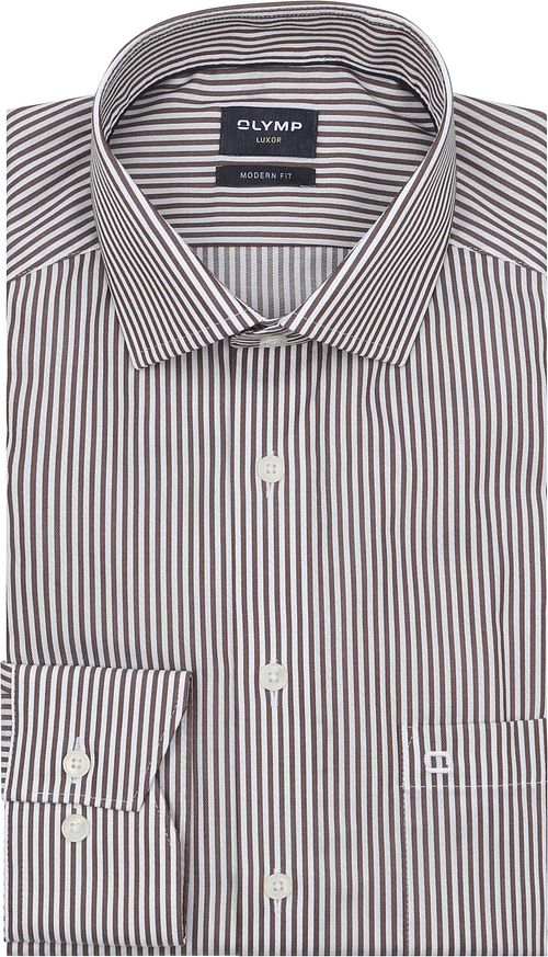 Olymp Luxor Shirt Stripes Brown Product