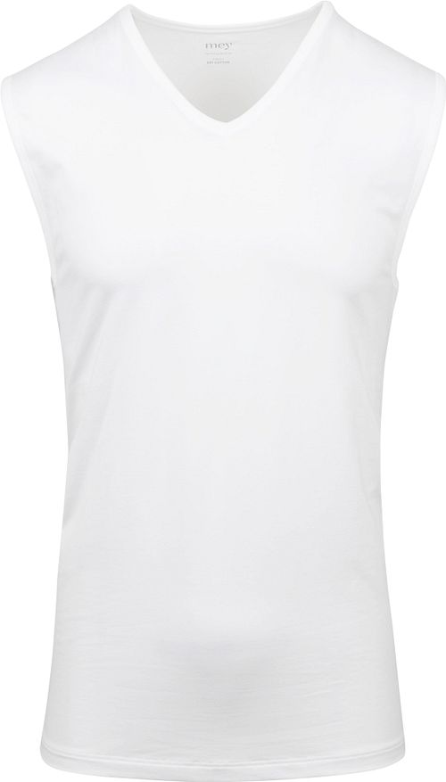 Mey biały podkoszulek Muscle Singlet z dekoltem w serek z Dry Cotton Product