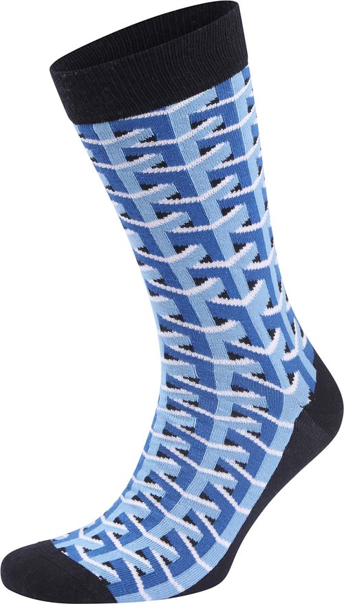 Suitable 3D Pattern Socks Blue
