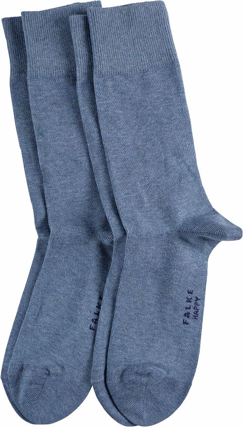 Falke Happy Sokker 2 Par Blå Melert Product