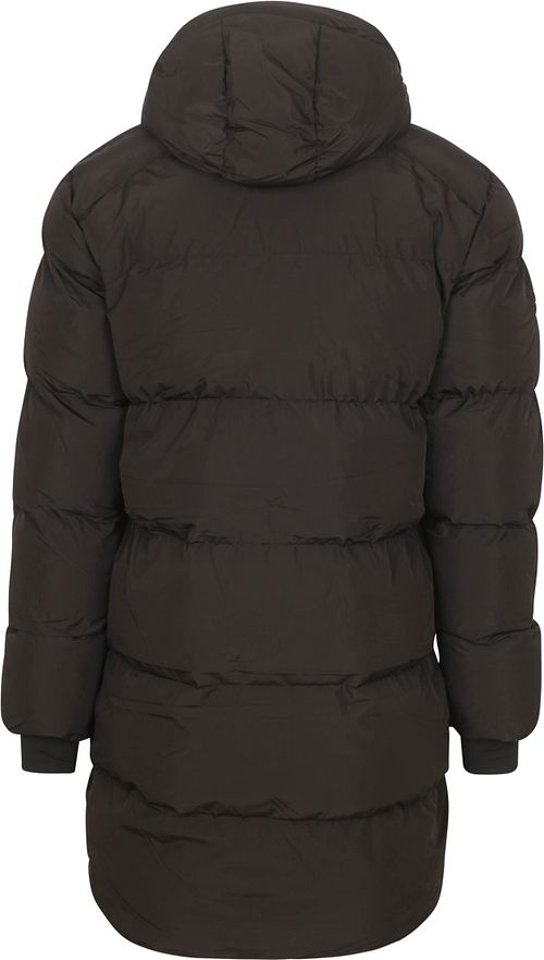 Superdry lång dunjacka med huva svart Product / Achterkant