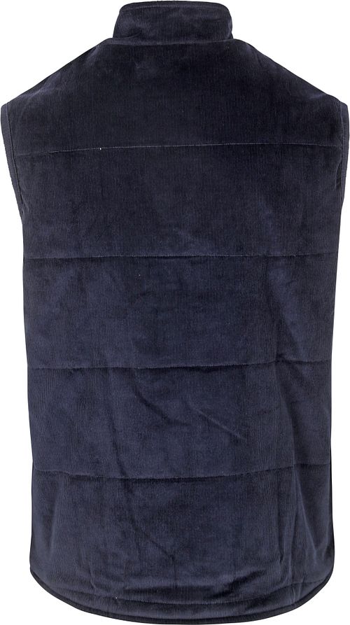KnowledgeCotton Apparel Corduroy Bodywarmer Navy Product / Achterkant