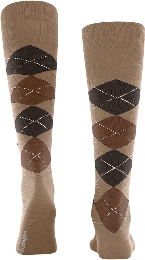 Burlington Chaussettes Hautes Edinburgh Laine Beige