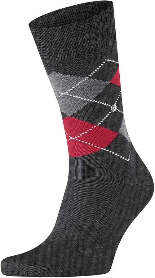 Burlington Chaussettes Manchester Carreaux Gris 3096 Product