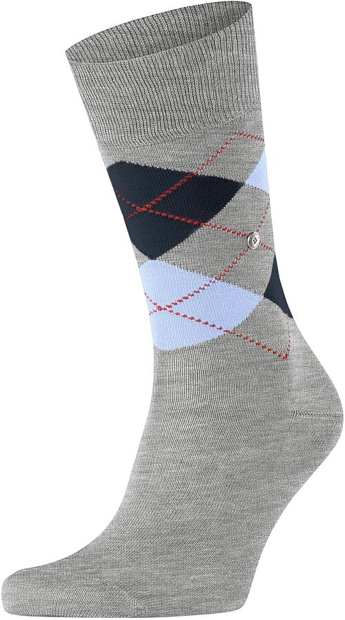 Burlington Manchester Socken Kariert Grau 3615 Product