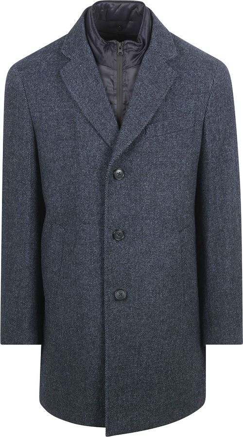 Suitable płaszcz z wełny twill w kolorze ciemnogranatowym Product