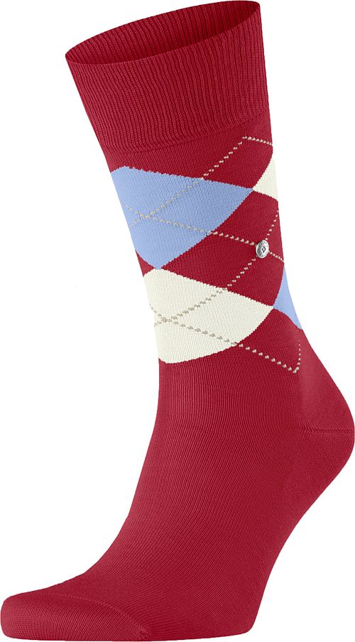 Burlington Manchester Socken Kariert Rot 8049