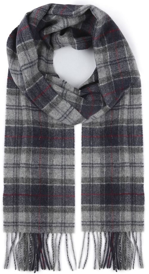 Barbour Szalik Tartan z wełny jagnięcej Szary Product