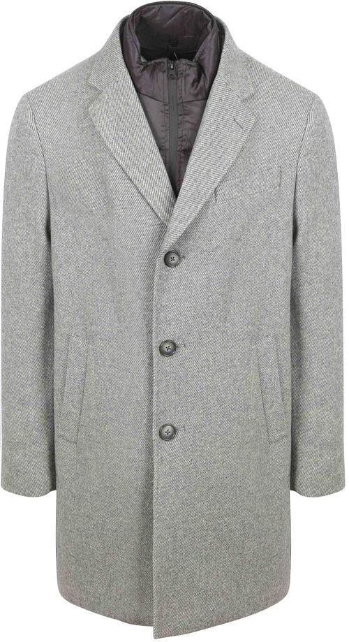 Suitable Coat Wol Twill Grijs Product
