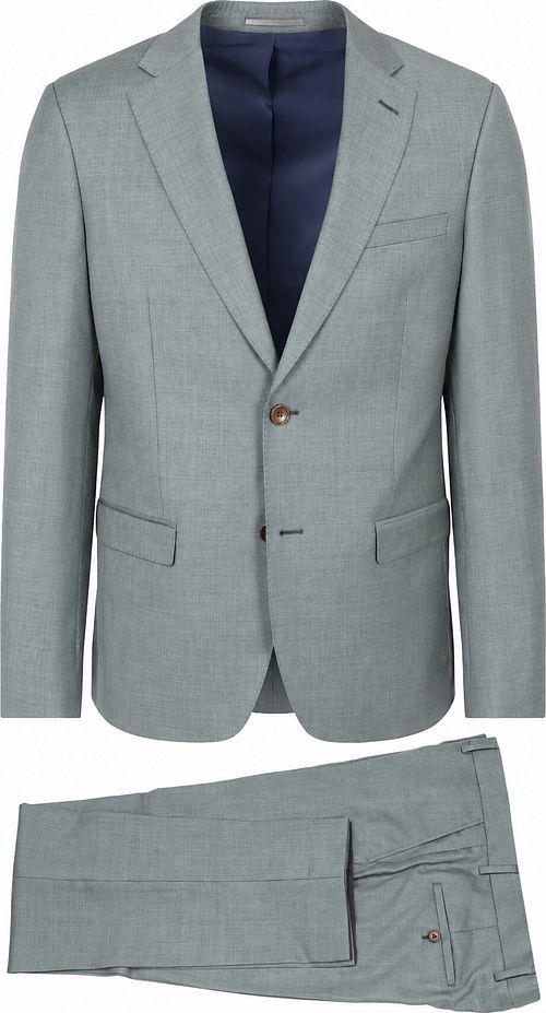 Suitable Sharkskin Kostyme Ull Grønn