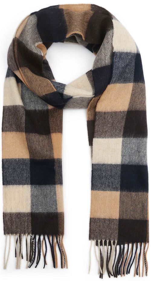 Barbour Scarfs Tattersall Navy Beige Product