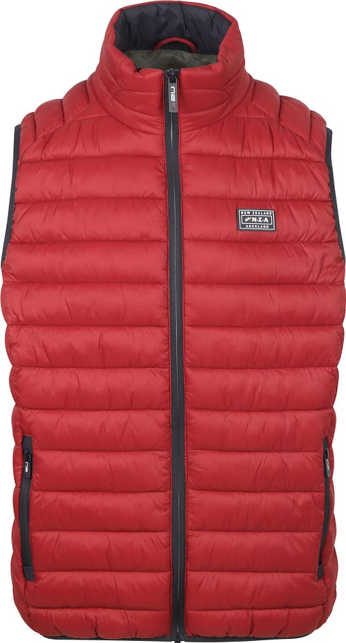 NZA Vattert Puffer Vest Kirsebær Rød Product