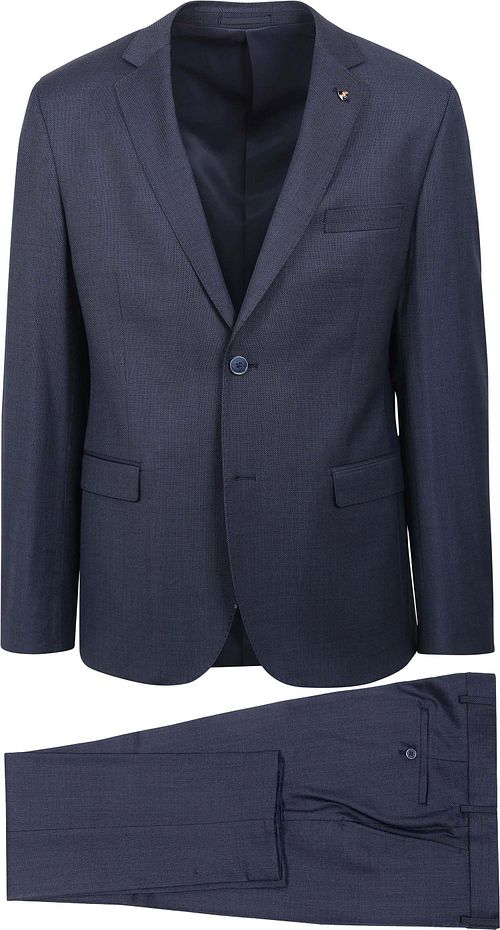 Suitable Anzug Lucius Birdseye Wolle Dunkelblau Product