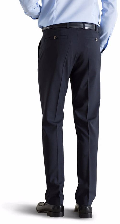 Pantalón Meyer Roma mezcla de lana navy Model / Achterkant