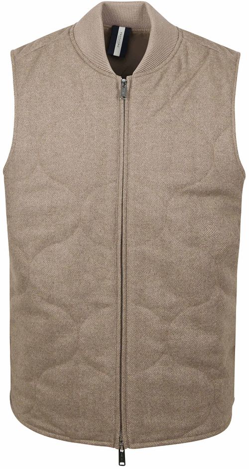 Bodywarmer a spina di pesce Profuomo sabbia Product