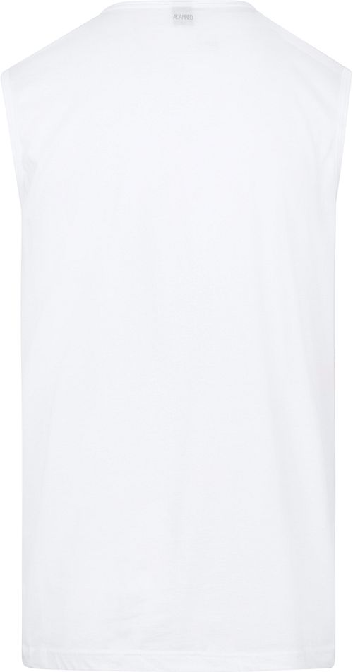 Alan Red Minto Linne Ärmlös Vit (2-pack) Product / Achterkant