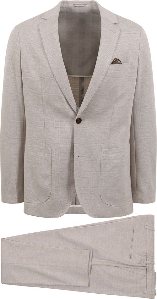 Passande Kostym Flex Rutigt Ljusbeige Product