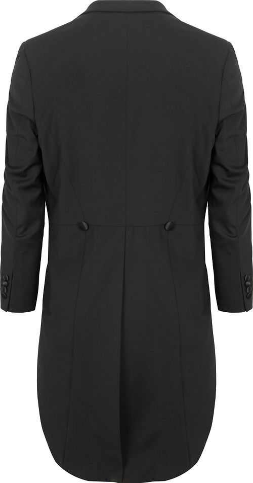 Schwarzer Blazer Frack Wollmix Prague Product / Achterkant